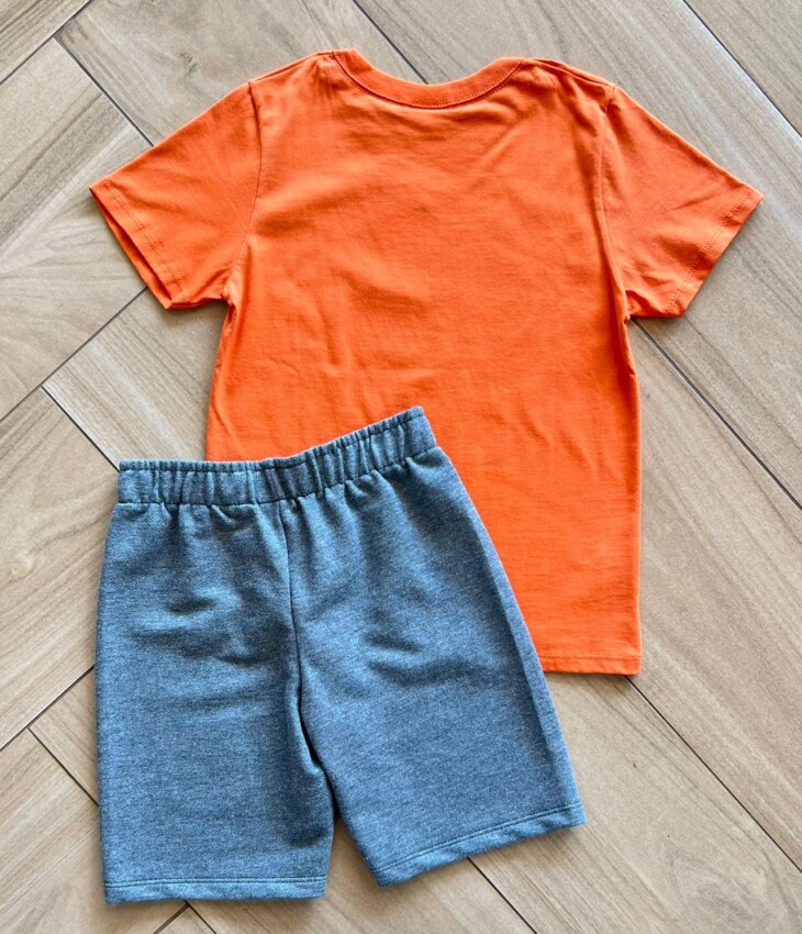 fernandaramoskids com br Conjunto Infantil Masculino Camiseta e Bermuda Dino 2