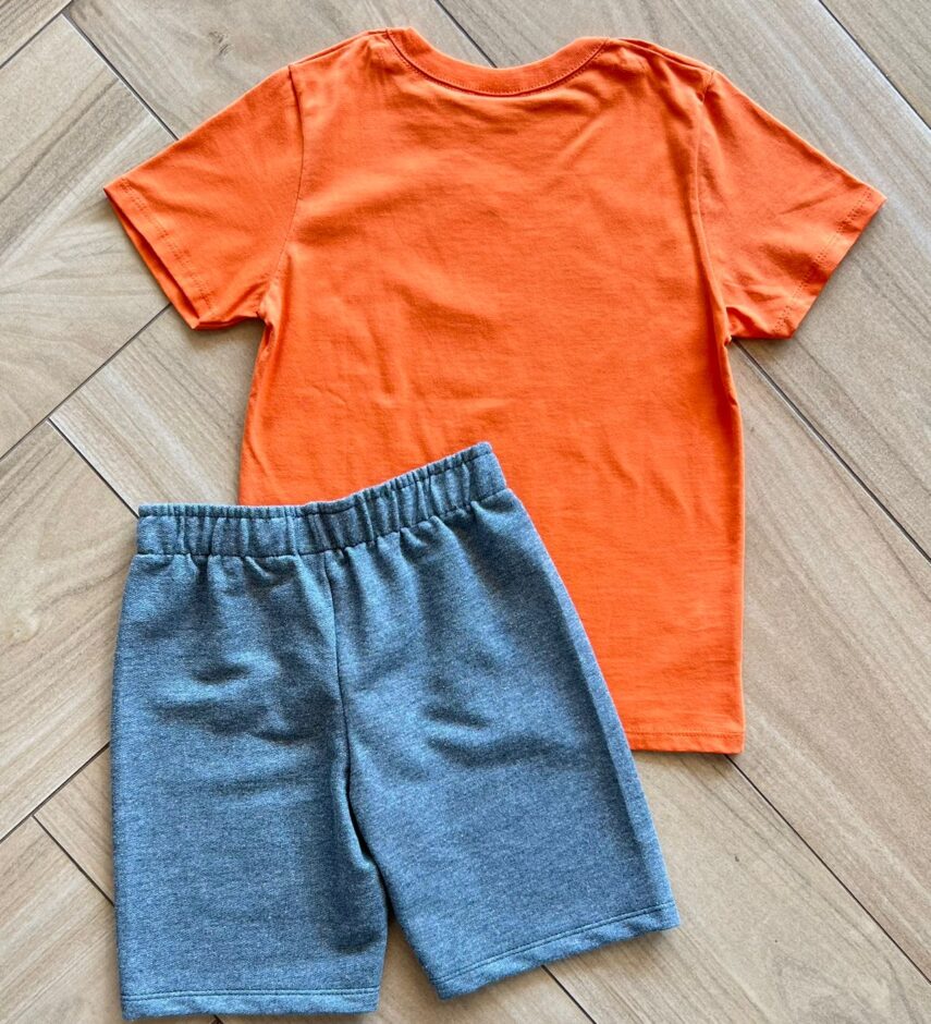 fernandaramoskids com br Conjunto Infantil Masculino Camiseta e Bermuda Dino 2
