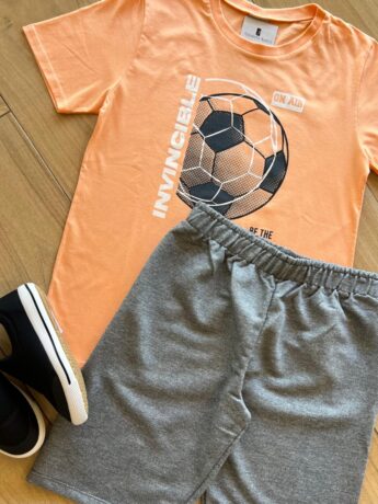 fernandaramoskids com br Conjunto Infantil Masculino Camiseta e Bermuda Invincible 1