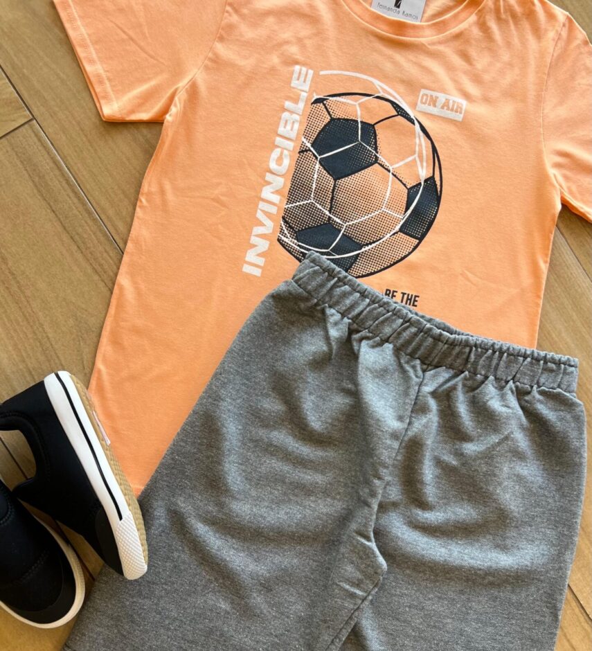 fernandaramoskids com br Conjunto Infantil Masculino Camiseta e Bermuda Invincible 1
