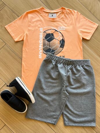 Conjunto Infantil Masculino Camiseta e Bermuda Invincible Fernanda Ramos Kids