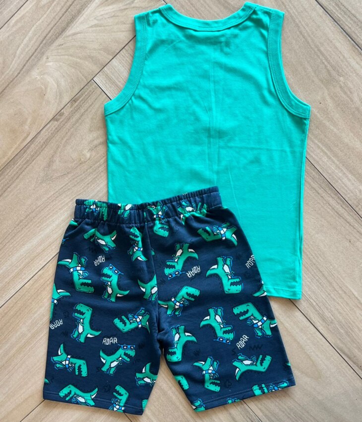 fernandaramoskids com br Conjunto Infantil Masculino Camiseta e Bermuda Jacaré 2