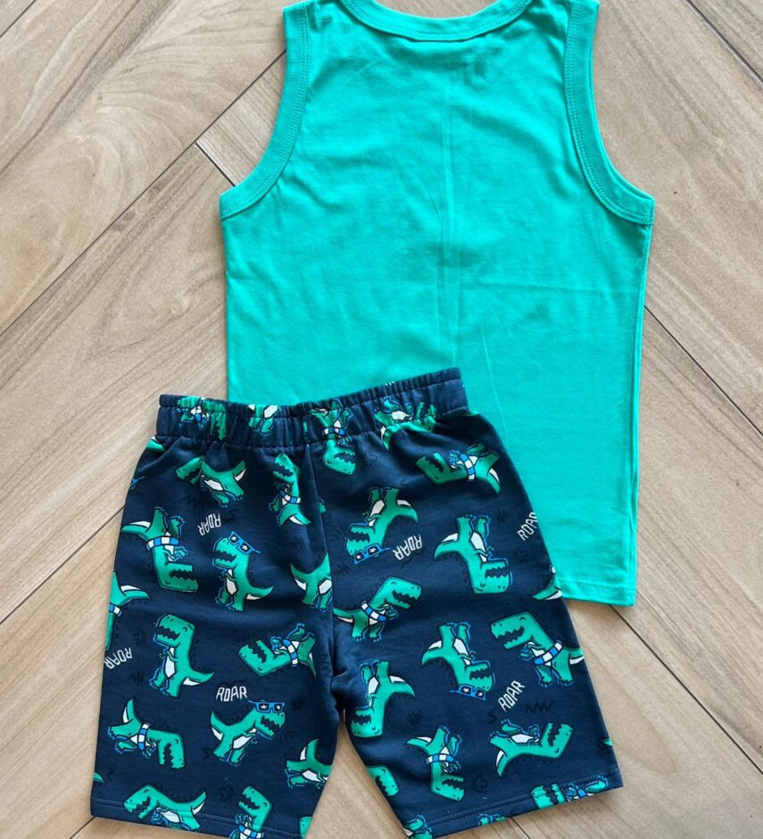 fernandaramoskids com br Conjunto Infantil Masculino Camiseta e Bermuda Jacaré 2
