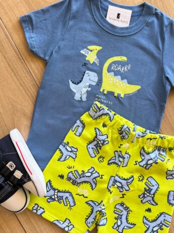 fernandaramoskids com br Conjunto Infantil Masculino Camiseta e Bermuda Meus Melhore Amigos 1