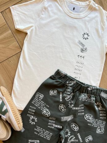 fernandaramoskids com br Conjunto Infantil Masculino Camiseta e Bermuda Summer 1