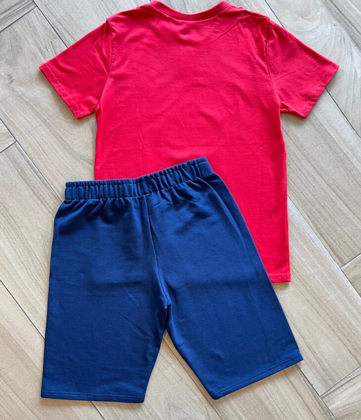 fernandaramoskids com br Conjunto Infantil Masculino Camiseta e Bermuda Tiranossauro 2