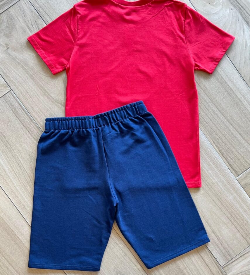 fernandaramoskids com br Conjunto Infantil Masculino Camiseta e Bermuda Tiranossauro 2