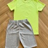 fernandaramoskids com br Conjunto Infantil Masculino Camiseta e Bermuda Tiranossauro Verde 2