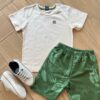 Conjunto Infantil Masculino Camiseta Good Times e Bermuda Estampada Fernanda Ramos Kids