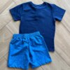 fernandaramoskids com br Conjunto Infantil Masculino Camiseta Malha e Bermuda Estampada Azul2