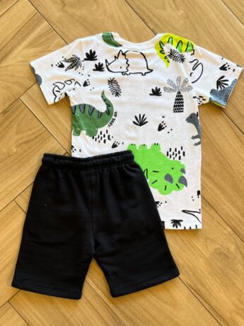 Conjunto Infantil Masculino Camiseta Malha Estampada e Bermuda Fernanda Ramos Kids