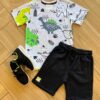 Conjunto Infantil Masculino Camiseta Malha Estampada e Bermuda Fernanda Ramos Kids