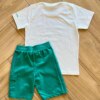 Conjunto Infantil Masculino Camiseta The Future e Bermuda Verde Fernanda Ramos Kids