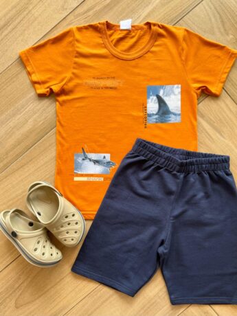 Conjunto Infantil Masculino Deepest Camiseta Bermuda Fernanda ramos kids