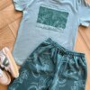 fernandaramoskids com br Conjunto Infantil Masculino Get Outside Camiseta Bermuda Verde 1
