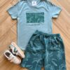 Conjunto Infantil Masculino Get Outside Camiseta Bermuda Verde Fernanda Ramos Kids
