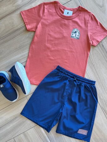 fernandaramoskids com br Conjunto Infantil Masculino Next Plan Camiseta Bermuda 1