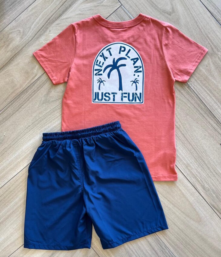 fernandaramoskids com br Conjunto Infantil Masculino Next Plan Camiseta Bermuda 2