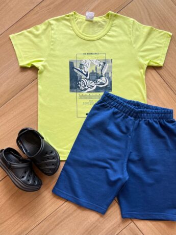 Conjunto Infantil Masculino No Boundaries Camiseta Bermuda Fernanda ramos kids
