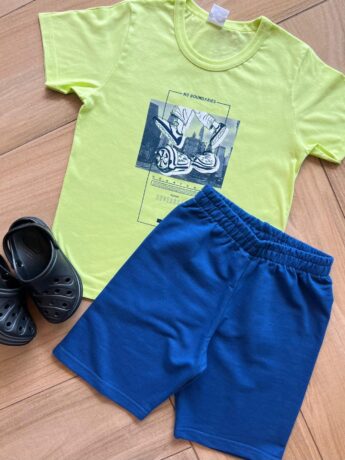 Conjunto Infantil Masculino No Boundaries Camiseta Bermuda 1 Fernanda ramos kids