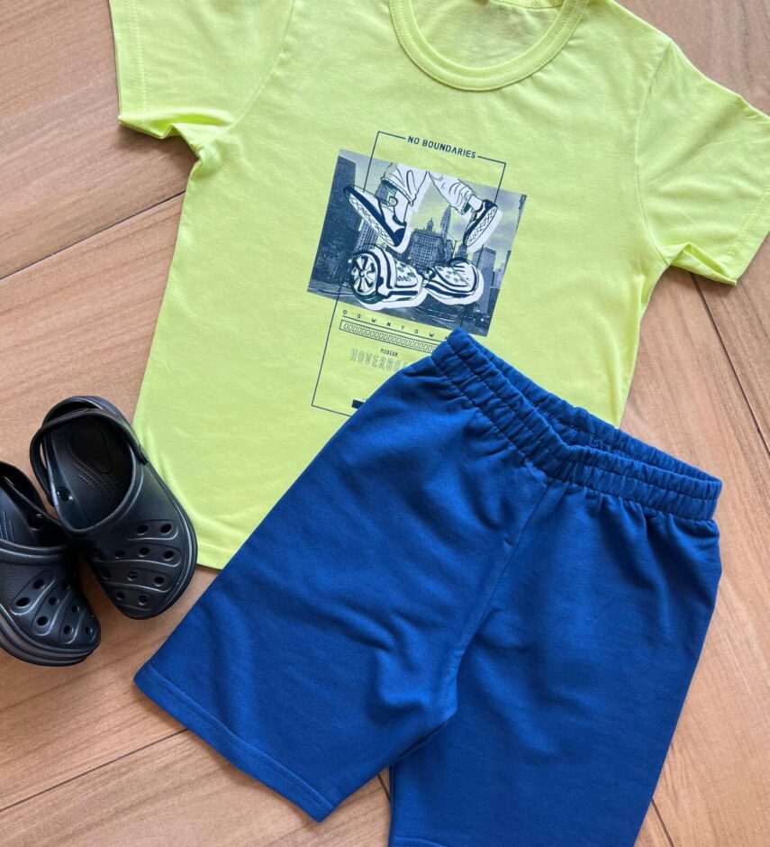 Conjunto Infantil Masculino No Boundaries Camiseta Bermuda 1 Fernanda ramos kids