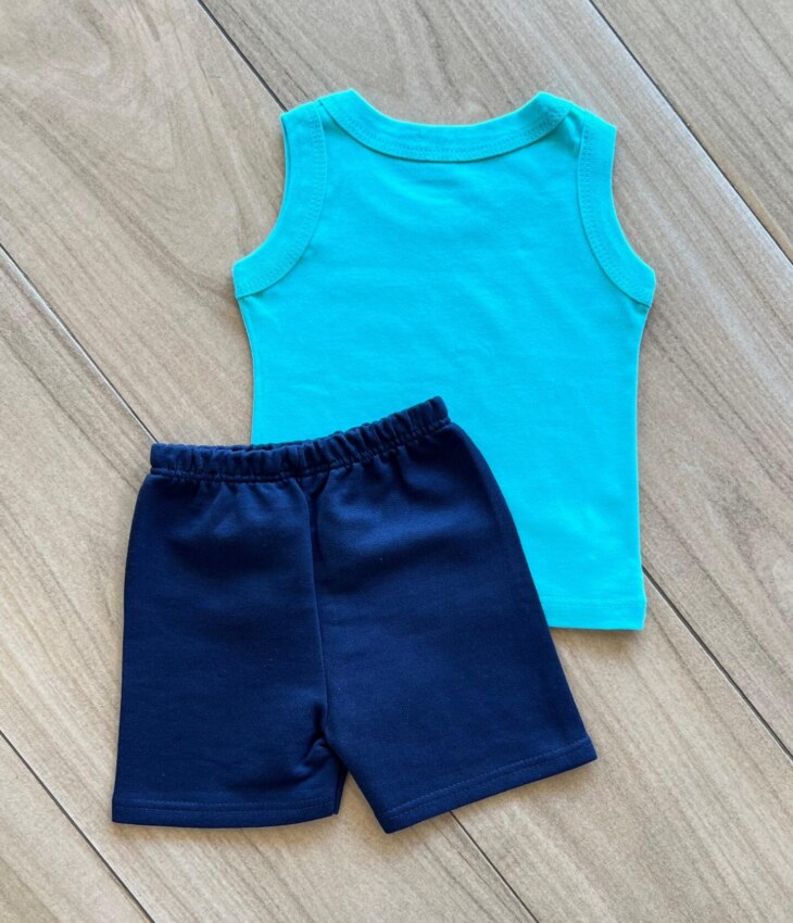 fernandaramoskids com br Conjunto Infantil Masculino Regata Avião e Bermuda Azul 2