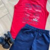 fernandaramoskids com br Conjunto Infantil Masculino Regata Como Desenhar e Bermuda Azul1