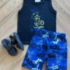 Conjunto Infantil Masculino Regata Itis Life e Bermuda Estampada Fernanda ramos kids