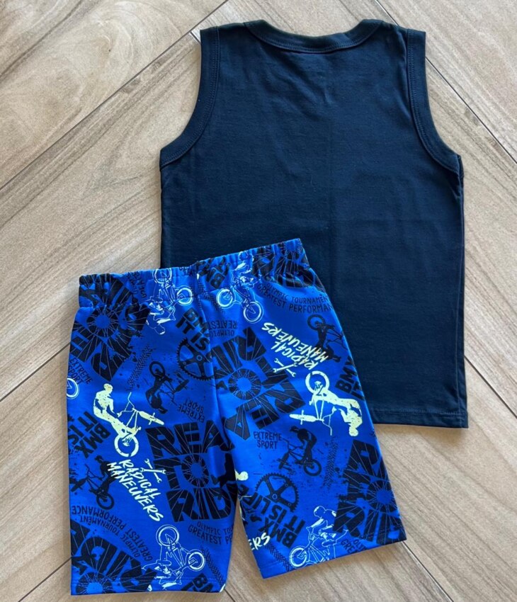 fernandaramoskids com br Conjunto Infantil Masculino Regata Itis Life e Bermuda Estampada 2