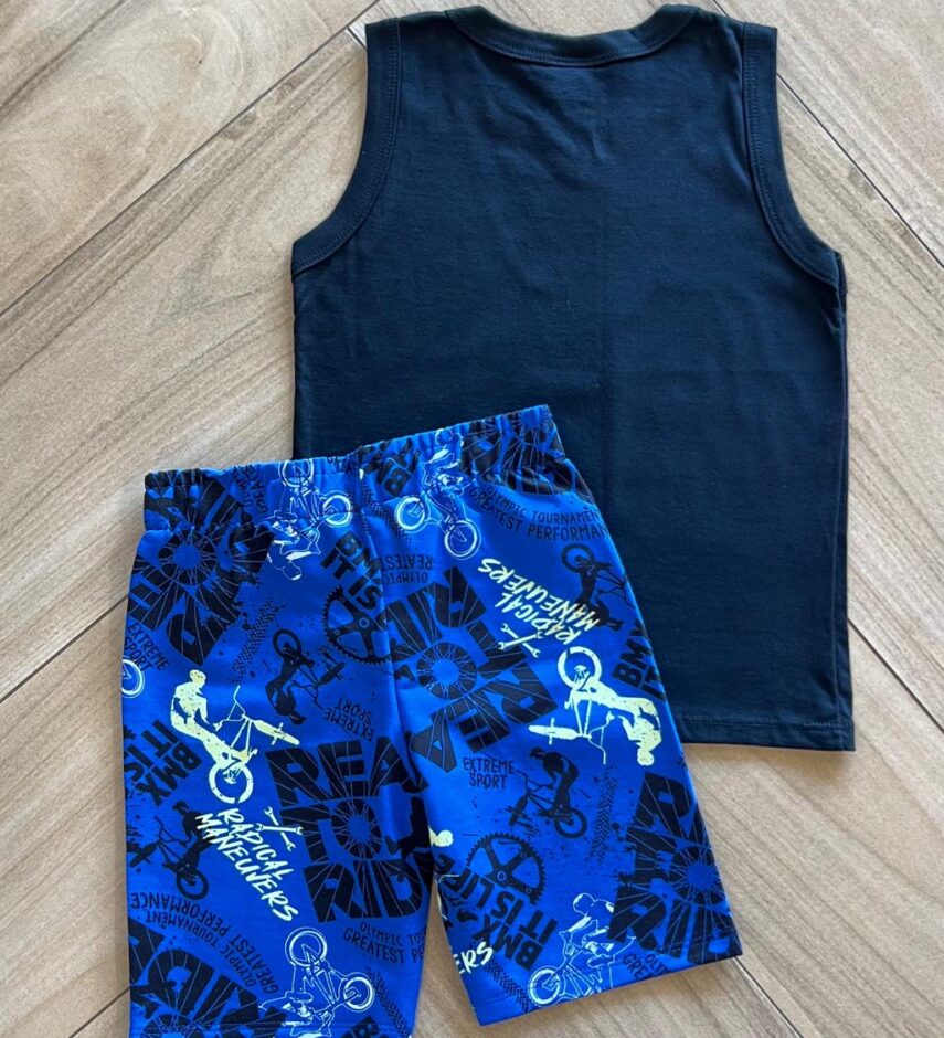 fernandaramoskids com br Conjunto Infantil Masculino Regata Itis Life e Bermuda Estampada 2