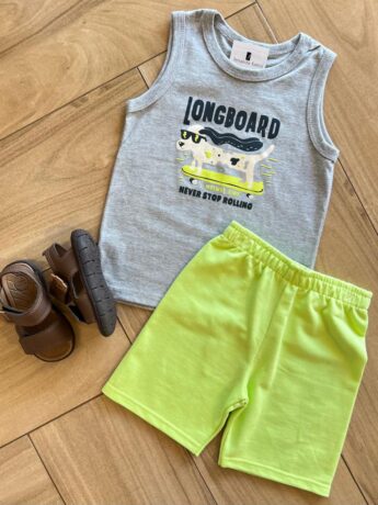 fernandaramoskids com br Conjunto Infantil Masculino Regata Long Board e Bermuda Estampada 1