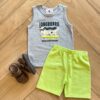 Conjunto Infantil Masculino Regata Long Board e Bermuda Estampada Fernanda ramos kids