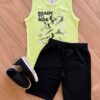 Conjunto Infantil Masculino Regata Ready To Ride e Bermuda Fernanda Ramos Kids