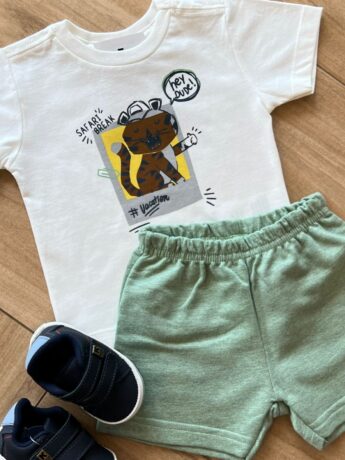 fernandaramoskids com br Conjunto Infantil Masculino Safari Break Camiseta e Bermuda 1