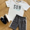 fernandaramoskids com br Conjunto Infantil Masculino Sun Camiseta Bermuda 1