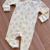fernandaramoskids com br Macacão Infantil Feminino Manga Longa em Suedine Estampado Amarelo1