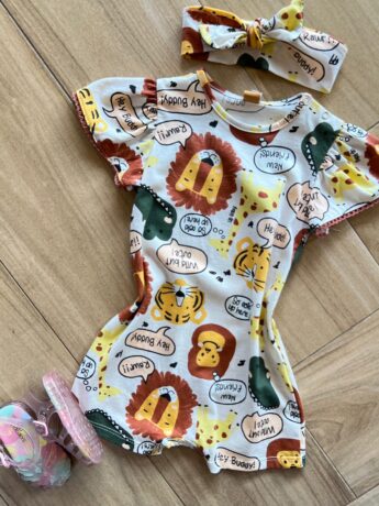 fernandaramoskids com br Macaquinho Infantil Feminino Estamapado Safari Off White 1