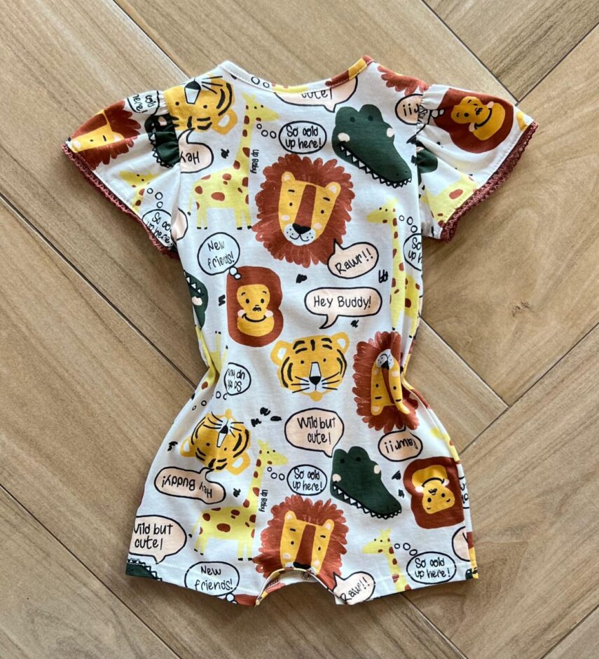 fernandaramoskids com br Macaquinho Infantil Feminino Estamapado Safari Off White 2