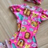 fernandaramoskids com br Macaquinho Infantil Feminino Estamapado Safari Rosa 1
