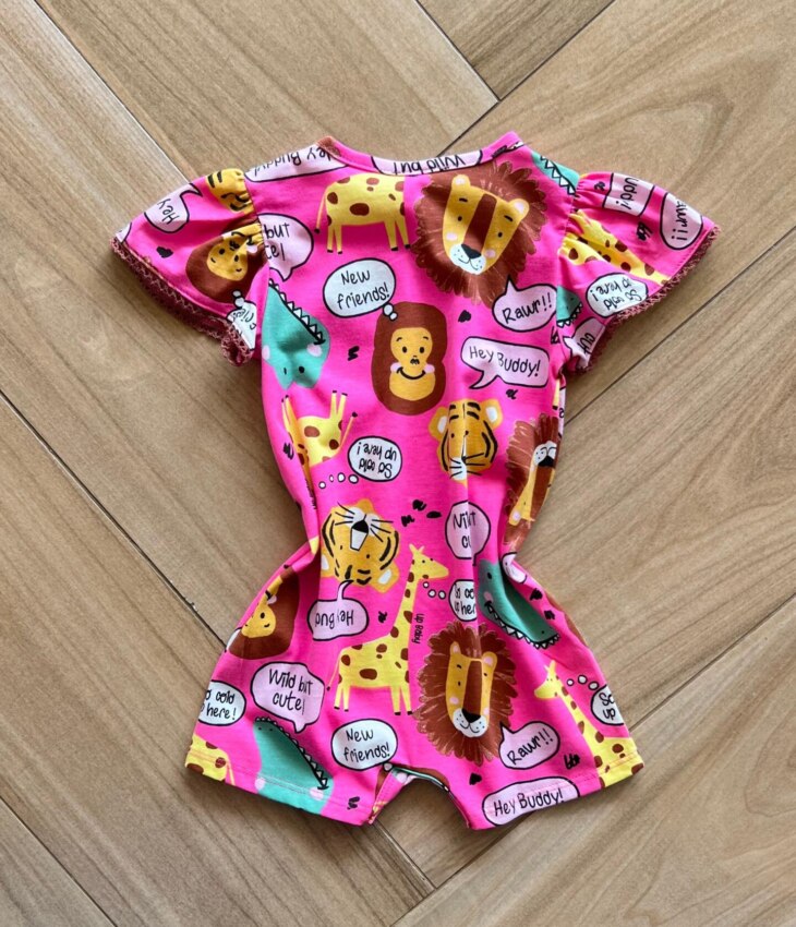 fernandaramoskids com br Macaquinho Infantil Feminino Estamapado Safari Rosa 2