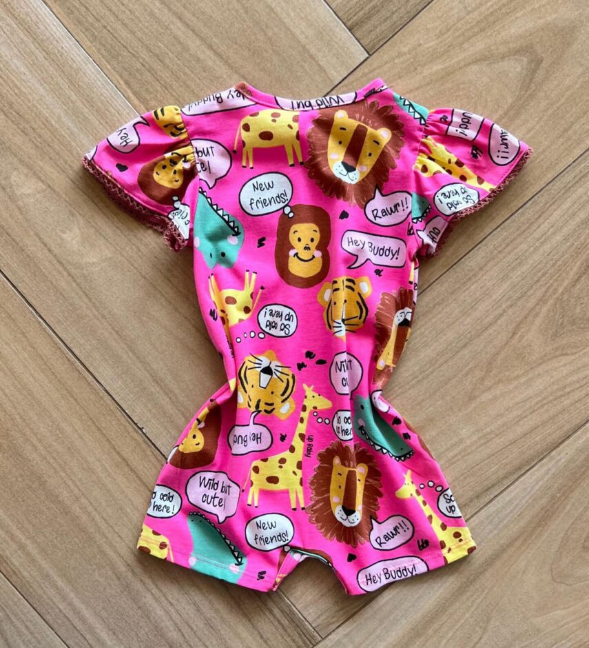 fernandaramoskids com br Macaquinho Infantil Feminino Estamapado Safari Rosa 2