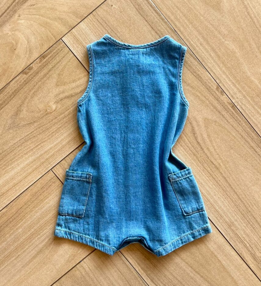fernandaramoskids com br Macaquinho Infantil Feminino Jeans com Botões 2