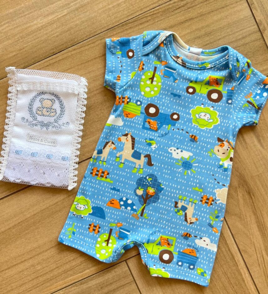 fernandaramoskids com br Macaquinho Infantil Masculino Manga Curta Meia Malha Azul Estampado 1