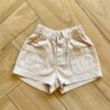 Short Infantil Feminino Jeans Bolso frontal Bege Fernanda Ramos Kids
