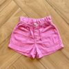 Short Infantil Feminino Jeans Bolso frontal Lilás Fernanda Ramos Kids
