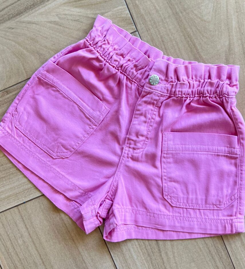 fernandaramoskids com br Short Infantil Feminino Jeans Bolso frontal Lilás1