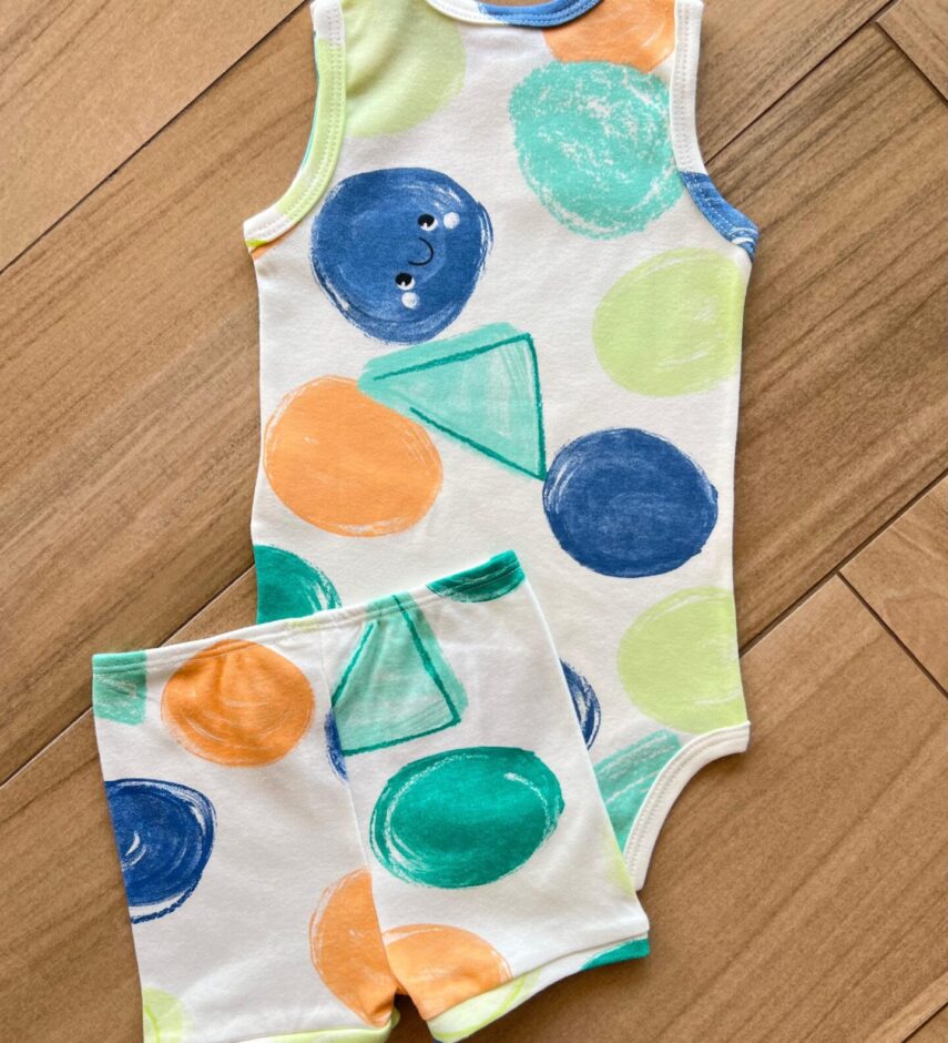 Short Infantil Masculino em Suedine Estampas Off White Fernanda da Ramos Kids