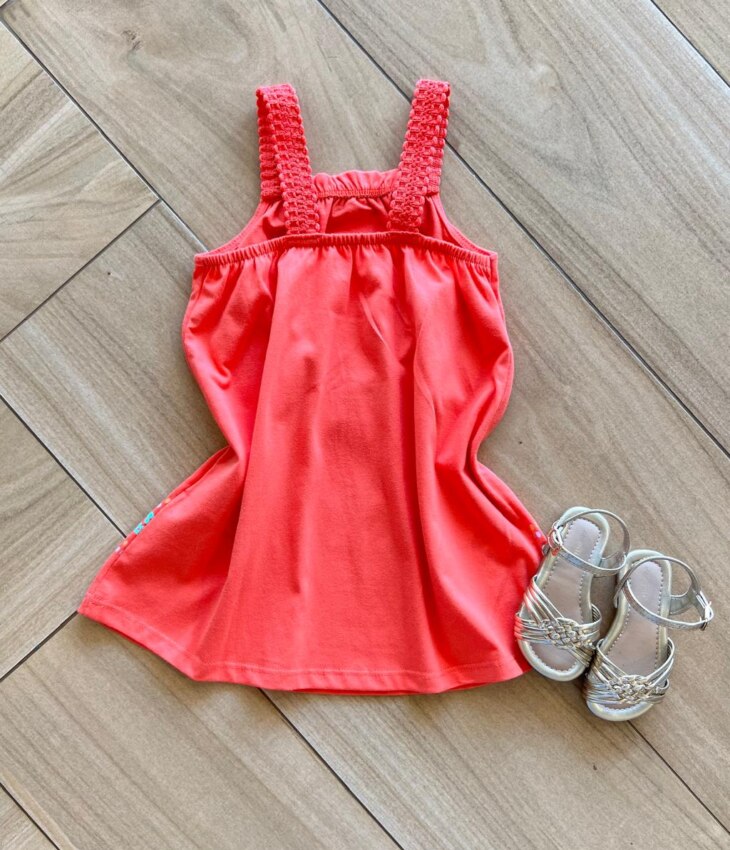 fernandaramoskids com br Vestido Infantil Feminino Alça Trabalhada Tucano 2