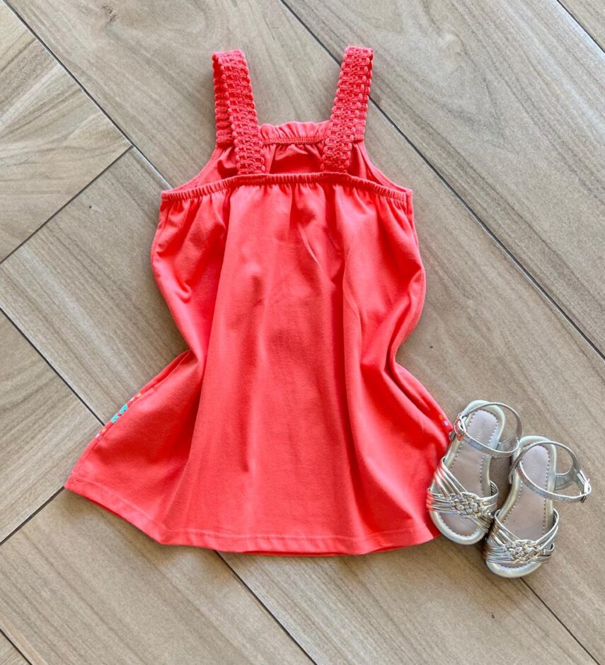 fernandaramoskids com br Vestido Infantil Feminino Alça Trabalhada Tucano 2
