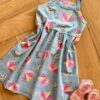 fernandaramoskids com br Vestido Infantil Feminino Alçinha com Estampa Pavão Verde1